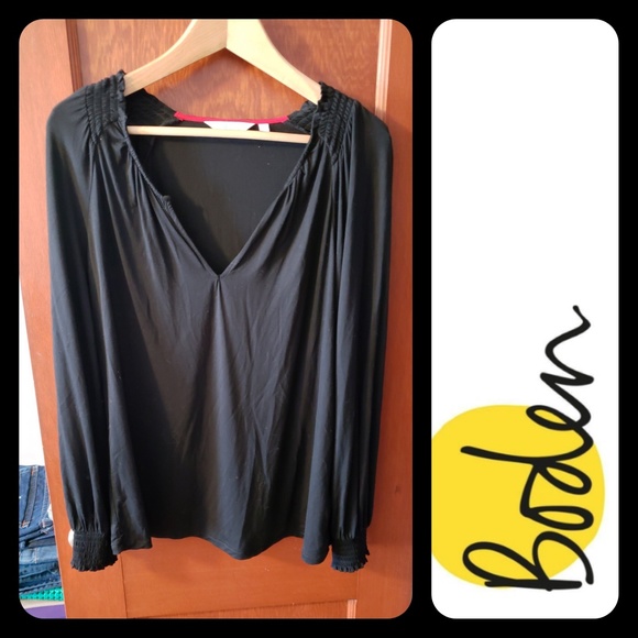 Boden Tops - Boden Black V-neck Blouse